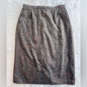 Vintage Straight MIDI Pencil Skirt Tweed 80’s 90s